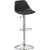 Avesta Swivel Stool with Backrest, Height Adjustable (Black, Faux Leather)